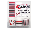 Намотка GAMMA Hand Print Overgrip (блистер 3 шт.) (red/white)